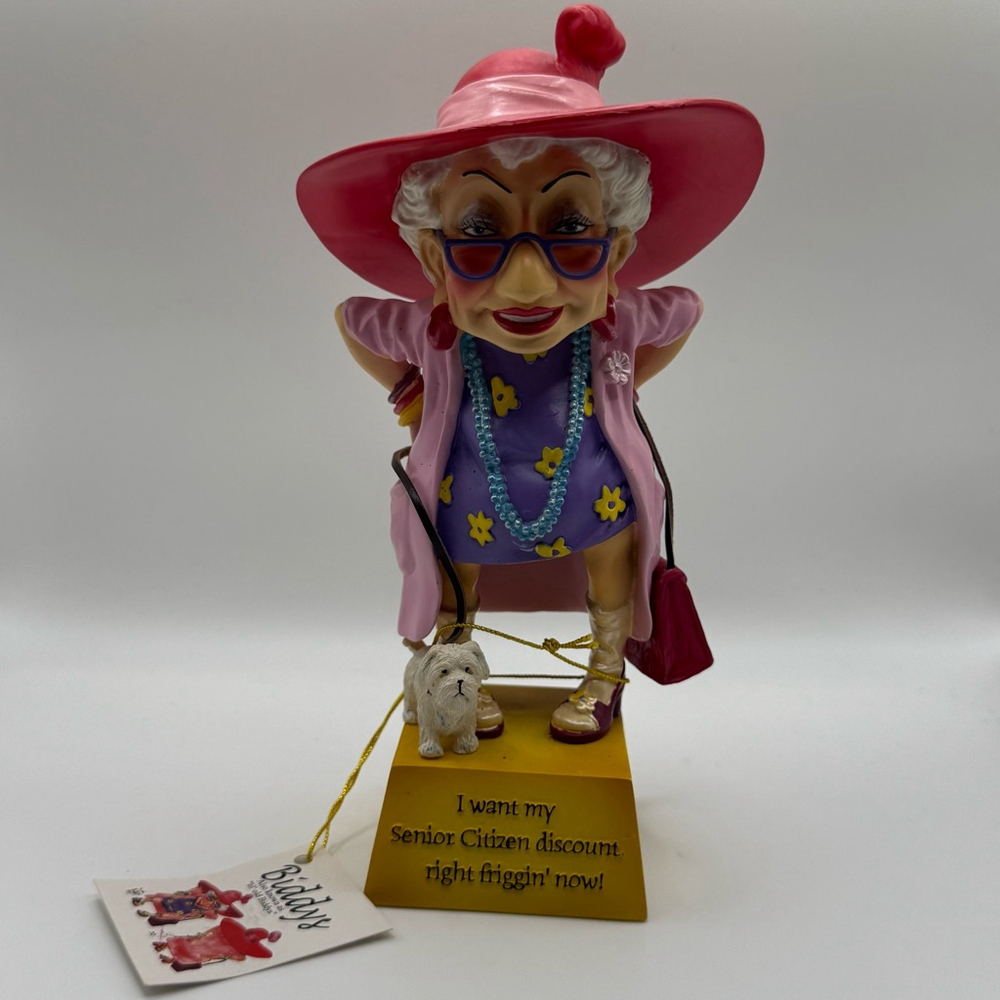 Biddys Figurine, 2003 Westland Giftware, Pink and Yellow- No box